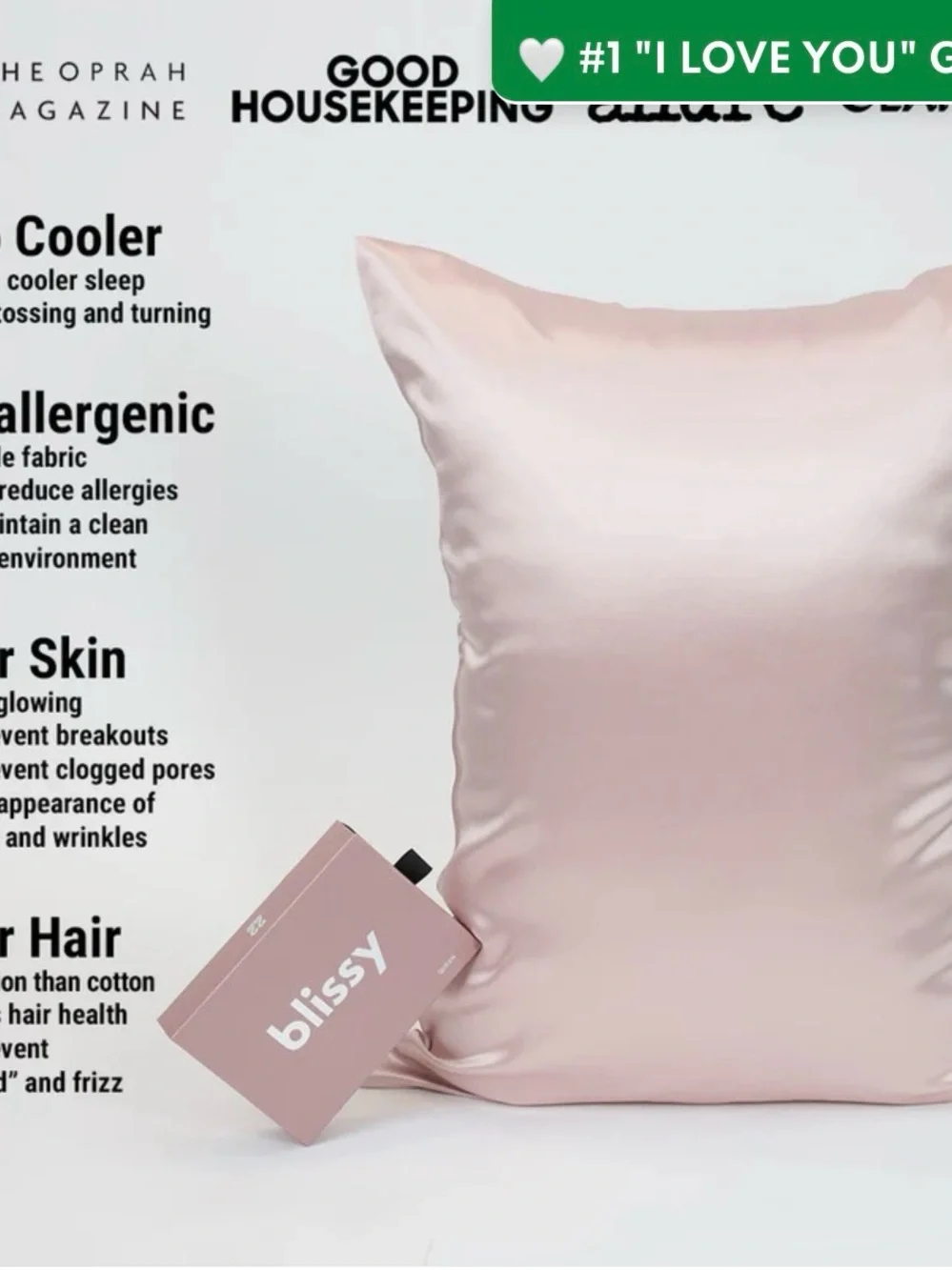 Bliss Satin Pillowcase in Soft Pink